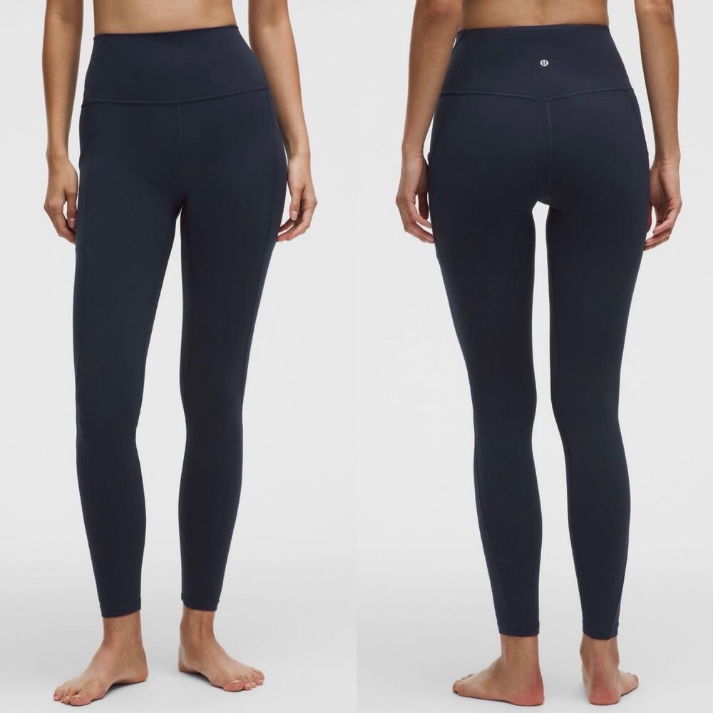 Lululemon W5BOBS Align High Rise Pant 28 in inseam Navy Blue size 6 EUC